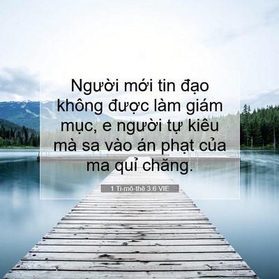 Picture 07 - 1 Ti-mô-thê 3:6 VIE - Người mới tin đạo không được làm - Bible Verse Picture