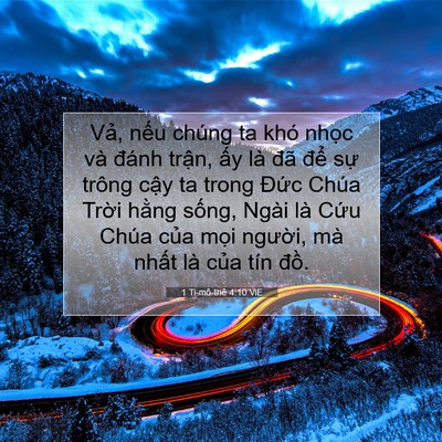 Picture 07 - 1 Ti-mô-thê 4:10 VIE - Vả, nếu chúng ta khó nhọc và đánh - Bible Verse Picture