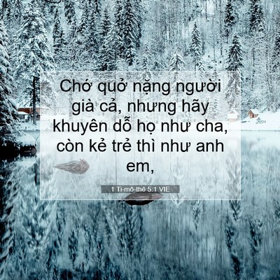 Picture 07 - 1 Ti-mô-thê 5:1 VIE - Chớ quở nặng người già cả, nhưng - Bible Verse Picture