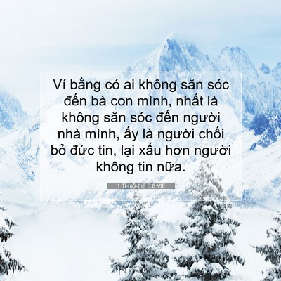 Picture 07 - 1 Ti-mô-thê 5:8 VIE - Ví bằng có ai không săn sóc đến bà con - Bible Verse Picture