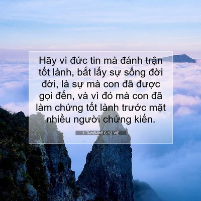 Picture 07 - 1 Ti-mô-thê 6:12 VIE - Hãy vì đức tin mà đánh trận tốt - Bible Verse Picture
