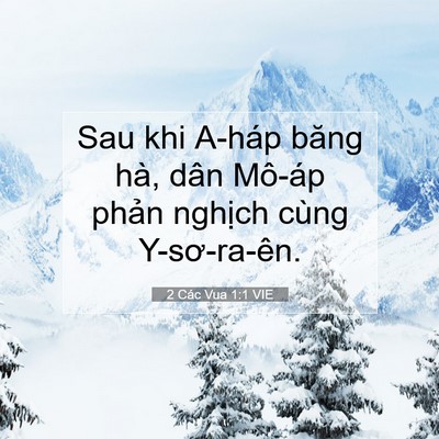 Picture 07 - 2 Các Vua 1:1 VIE - Sau khi A-háp băng hà, dân Mô-áp phản - Bible Verse Picture