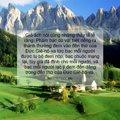 Picture 07 - 2 Các Vua 12:4 VIE - Giô-ách nói cùng những thầy tế lễ - Bible Verse Picture