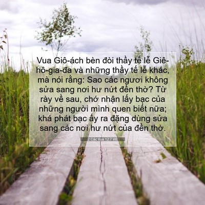 Picture 07 - 2 Các Vua 12:7 VIE - Vua Giô-ách bèn đòi thầy tế lễ - Bible Verse Picture