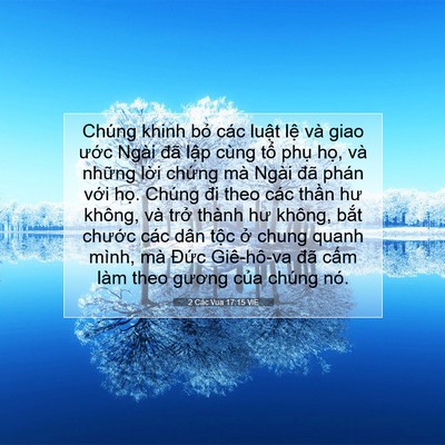 Picture 07 - 2 Các Vua 17:15 VIE - Chúng khinh bỏ các luật lệ và giao - Bible Verse Picture