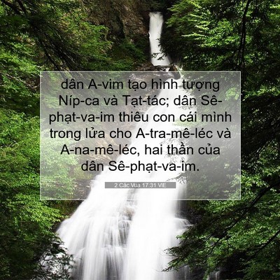 Picture 07 - 2 Các Vua 17:31 VIE - dân A-vim tạo hình tượng Níp-ca và - Bible Verse Picture