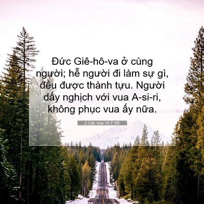 Picture 07 - 2 Các Vua 18:7 VIE - Đức Giê-hô-va ở cùng người; hễ - Bible Verse Picture