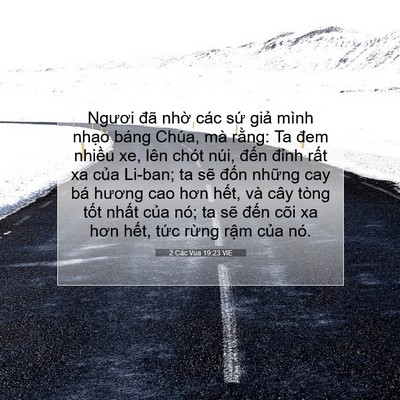 Picture 07 - 2 Các Vua 19:23 VIE - Ngươi đã nhờ các sứ giả mình nhạo - Bible Verse Picture