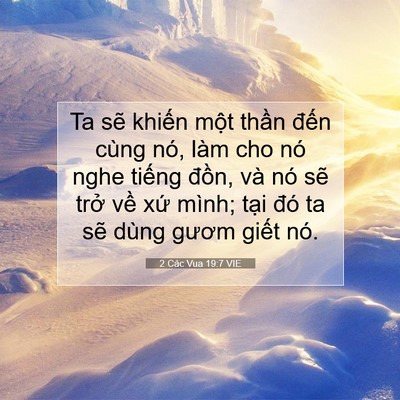 Picture 07 - 2 Các Vua 19:7 VIE - Ta sẽ khiến một thần đến cùng nó, - Bible Verse Picture