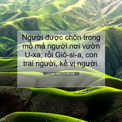 Picture 07 - 2 Các Vua 21:26 VIE - Người được chôn trong mồ mả người - Bible Verse Picture