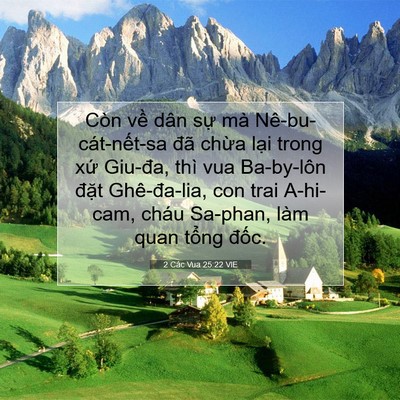Picture 07 - 2 Các Vua 25:22 VIE - Còn về dân sự mà Nê-bu-cát-nết-sa đã - Bible Verse Picture