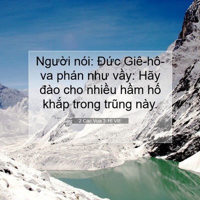 Picture 07 - 2 Các Vua 3:16 VIE - Người nói: Đức Giê-hô-va phán như - Bible Verse Picture