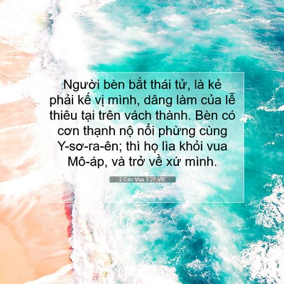 Picture 07 - 2 Các Vua 3:27 VIE - Người bèn bắt thái tử, là kẻ phải - Bible Verse Picture