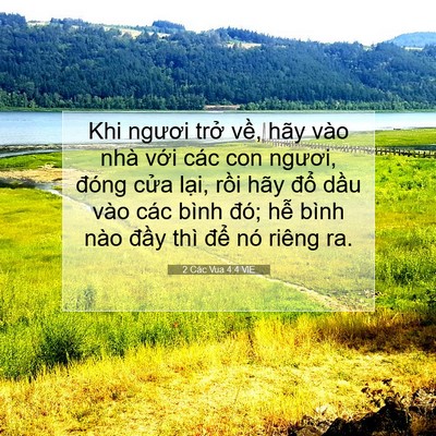 Picture 07 - 2 Các Vua 4:4 VIE - Khi ngươi trở về, hãy vào nhà với các - Bible Verse Picture