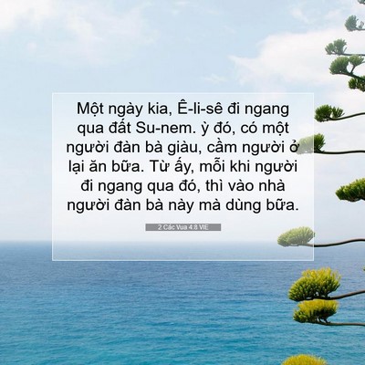 Picture 07 - 2 Các Vua 4:8 VIE - Một ngày kia, Ê-li-sê đi ngang qua đất - Bible Verse Picture