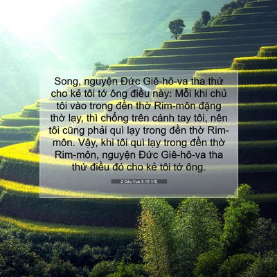 Picture 07 - 2 Các Vua 5:18 VIE - Song, nguyện Đức Giê-hô-va tha thứ cho - Bible Verse Picture