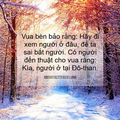 Picture 07 - 2 Các Vua 6:13 VIE - Vua bèn bảo rằng: Hãy đi xem người ở - Bible Verse Picture