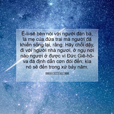 Picture 07 - 2 Các Vua 8:1 VIE - Ê-li-sê bèn nói với người đàn bà, là - Bible Verse Picture