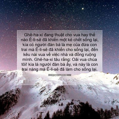 Picture 07 - 2 Các Vua 8:5 VIE - Ghê-ha-xi đang thuật cho vua hay thế nào - Bible Verse Picture