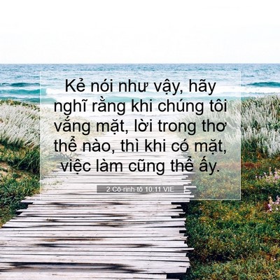 Picture 07 - 2 Cô-rinh-tô 10:11 VIE - Kẻ nói như vậy, hãy nghĩ rằng khi - Bible Verse Picture
