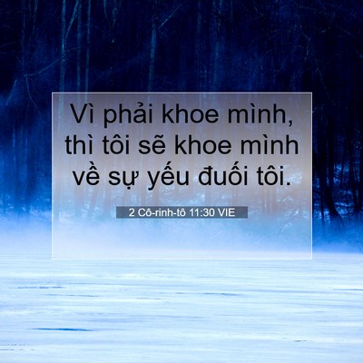 Picture 07 - 2 Cô-rinh-tô 11:30 VIE - Vì phải khoe mình, thì tôi sẽ khoe mình - Bible Verse Picture