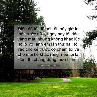 Picture 07 - 2 Cô-rinh-tô 13:2 VIE - Điều đó tôi đã nói rồi, bây giờ - Bible Verse Picture