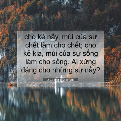 Picture 07 - 2 Cô-rinh-tô 2:16 VIE - cho kẻ nầy, mùi của sự chết làm cho - Bible Verse Picture