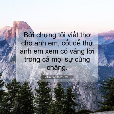 Picture 07 - 2 Cô-rinh-tô 2:9 VIE - Bởi chưng tôi viết thơ cho anh em, cốt - Bible Verse Picture