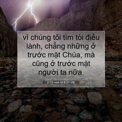 Picture 07 - 2 Cô-rinh-tô 8:21 VIE - vì chúng tôi tìm tòi điều lành, chẳng - Bible Verse Picture