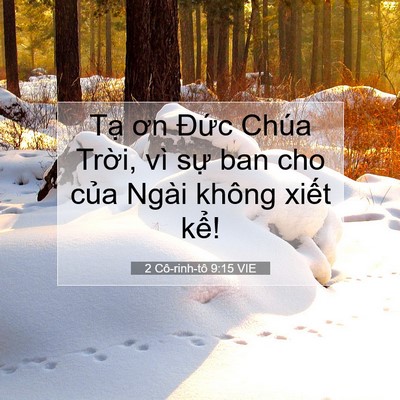 Picture 07 - 2 Cô-rinh-tô 9:15 VIE - Tạ ơn Đức Chúa Trời, vì sự ban cho - Bible Verse Picture