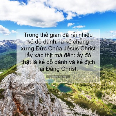 Picture 07 - 2 Giăng 1:7 VIE - Trong thế gian đã rải nhiều kẻ dỗ - Bible Verse Picture