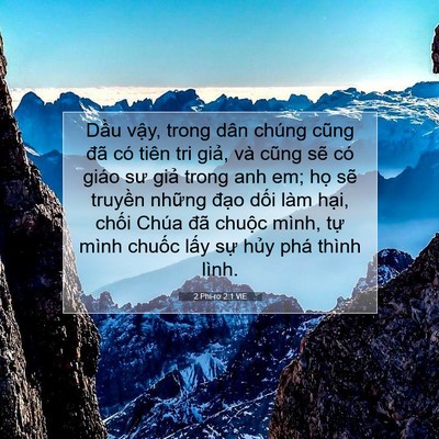 Picture 07 - 2 Phi-rơ 2:1 VIE - Dầu vậy, trong dân chúng cũng đã có - Bible Verse Picture