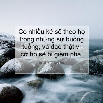 Picture 07 - 2 Phi-rơ 2:2 VIE - Có nhiều kẻ sẽ theo họ trong những - Bible Verse Picture
