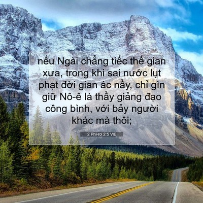 Picture 07 - 2 Phi-rơ 2:5 VIE - nếu Ngài chẳng tiếc thế gian xưa, trong - Bible Verse Picture