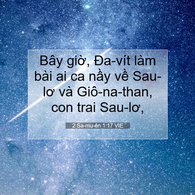 Picture 07 - 2 Sa-mu-ên 1:17 VIE - Bây giờ, Đa-vít làm bài ai ca nầy về - Bible Verse Picture