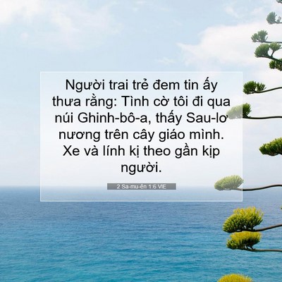 Picture 07 - 2 Sa-mu-ên 1:6 VIE - Người trai trẻ đem tin ấy thưa rằng: - Bible Verse Picture