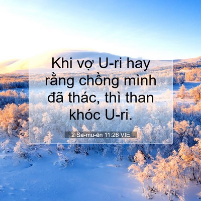 Picture 07 - 2 Sa-mu-ên 11:26 VIE - Khi vợ U-ri hay rằng chồng mình đã - Bible Verse Picture