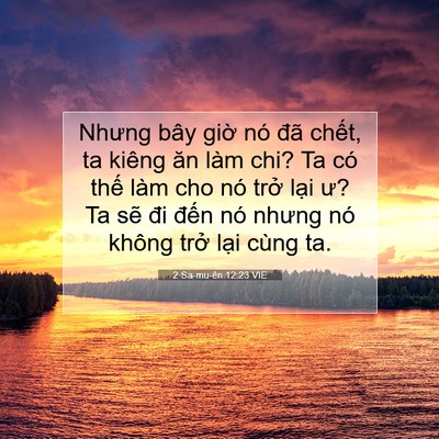Picture 07 - 2 Sa-mu-ên 12:23 VIE - Nhưng bây giờ nó đã chết, ta kiêng ăn - Bible Verse Picture