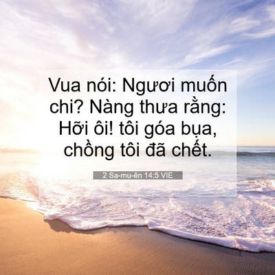 Picture 07 - 2 Sa-mu-ên 14:5 VIE - Vua nói: Ngươi muốn chi? Nàng thưa rằng: - Bible Verse Picture