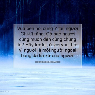 Picture 07 - 2 Sa-mu-ên 15:19 VIE - Vua bèn nói cùng Y-tai, người Ghi-tít - Bible Verse Picture