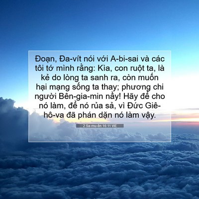 Picture 07 - 2 Sa-mu-ên 16:11 VIE - Đoạn, Đa-vít nói với A-bi-sai và các - Bible Verse Picture