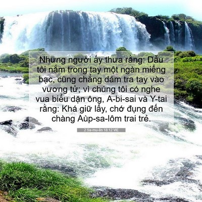 Picture 07 - 2 Sa-mu-ên 18:12 VIE - Nhưng người ấy thưa rằng: Dẫu tôi - Bible Verse Picture