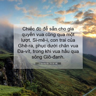 Picture 07 - 2 Sa-mu-ên 19:18 VIE - Chiếc đò để sẵn cho gia quyến vua - Bible Verse Picture