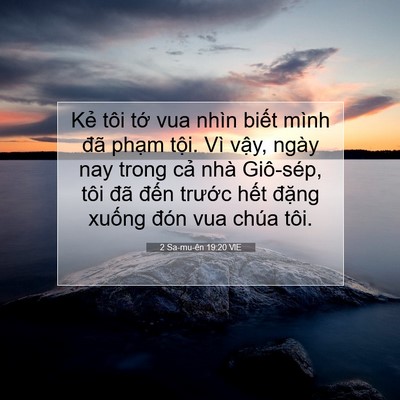 Picture 07 - 2 Sa-mu-ên 19:20 VIE - Kẻ tôi tớ vua nhìn biết mình đã phạm - Bible Verse Picture
