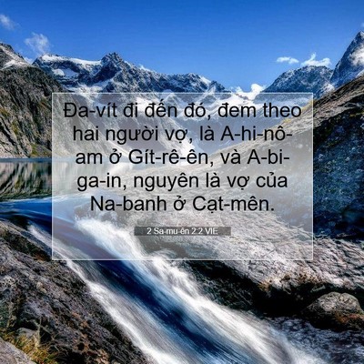 Picture 07 - 2 Sa-mu-ên 2:2 VIE - Đa-vít đi đến đó, đem theo hai người - Bible Verse Picture