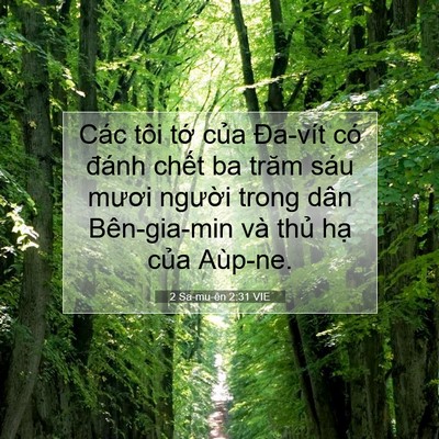 Picture 07 - 2 Sa-mu-ên 2:31 VIE - Các tôi tớ của Đa-vít có đánh chết - Bible Verse Picture