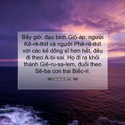 Picture 07 - 2 Sa-mu-ên 20:7 VIE - Bấy giờ, đạo binh Giô-áp, người - Bible Verse Picture