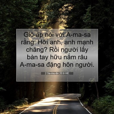Picture 07 - 2 Sa-mu-ên 20:9 VIE - Giô-áp nói với A-ma-sa rằng: Hỡi anh, - Bible Verse Picture