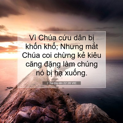 Picture 07 - 2 Sa-mu-ên 22:28 VIE - Vì Chúa cứu dân bị khốn khổ; Nhưng - Bible Verse Picture