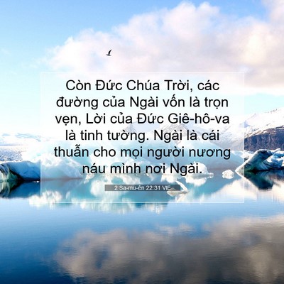 Picture 07 - 2 Sa-mu-ên 22:31 VIE - Còn Đức Chúa Trời, các đường của - Bible Verse Picture
